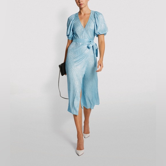 ROTATE BY BIRGER CHRISTENSEN | Frida Metallic Textured Dress - Picture 1 of 8